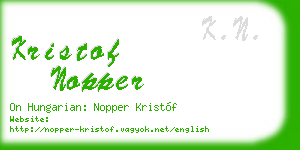 kristof nopper business card